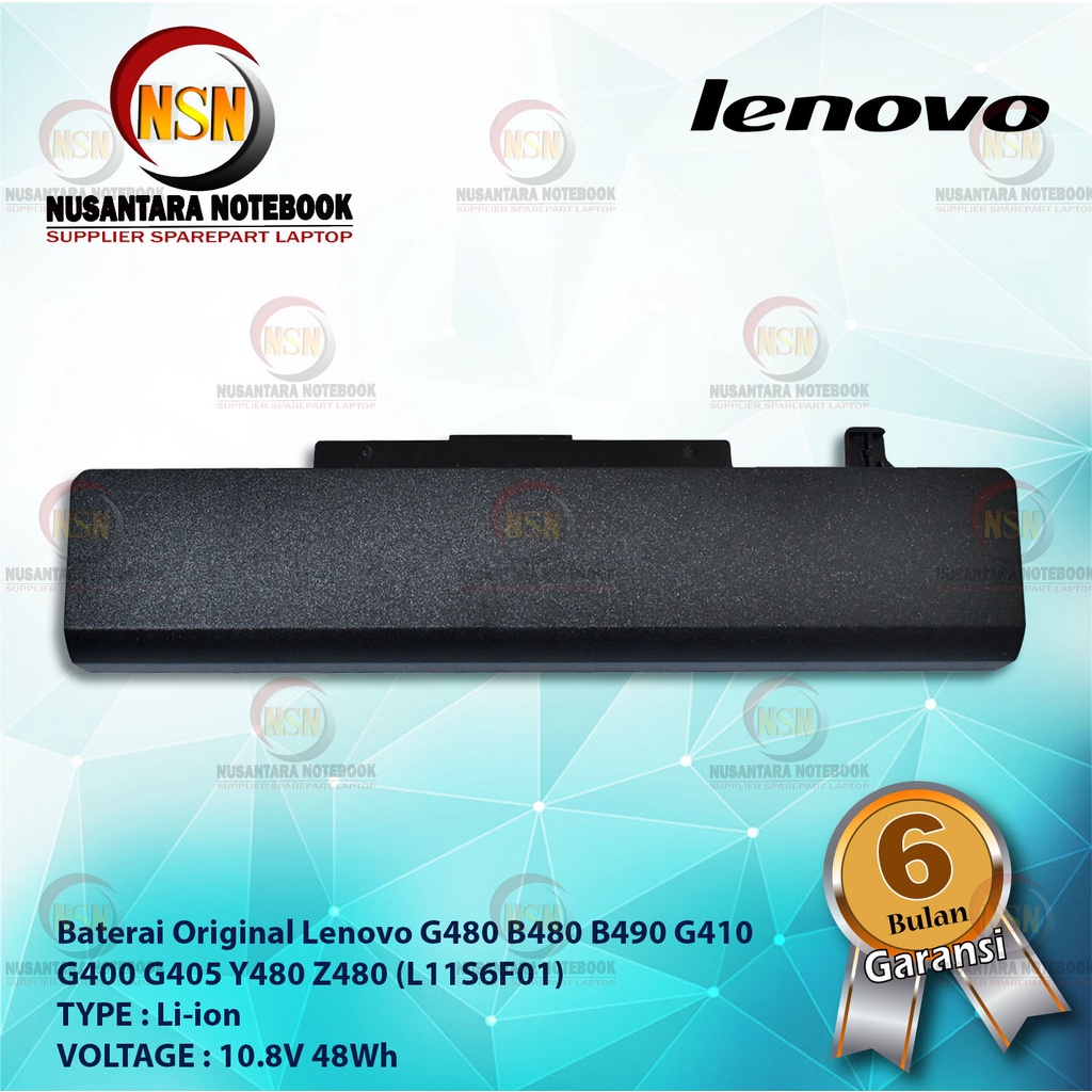 Baterai LENOVO Original G480 B480 B490 G410 G400 G405 Y480 Z480