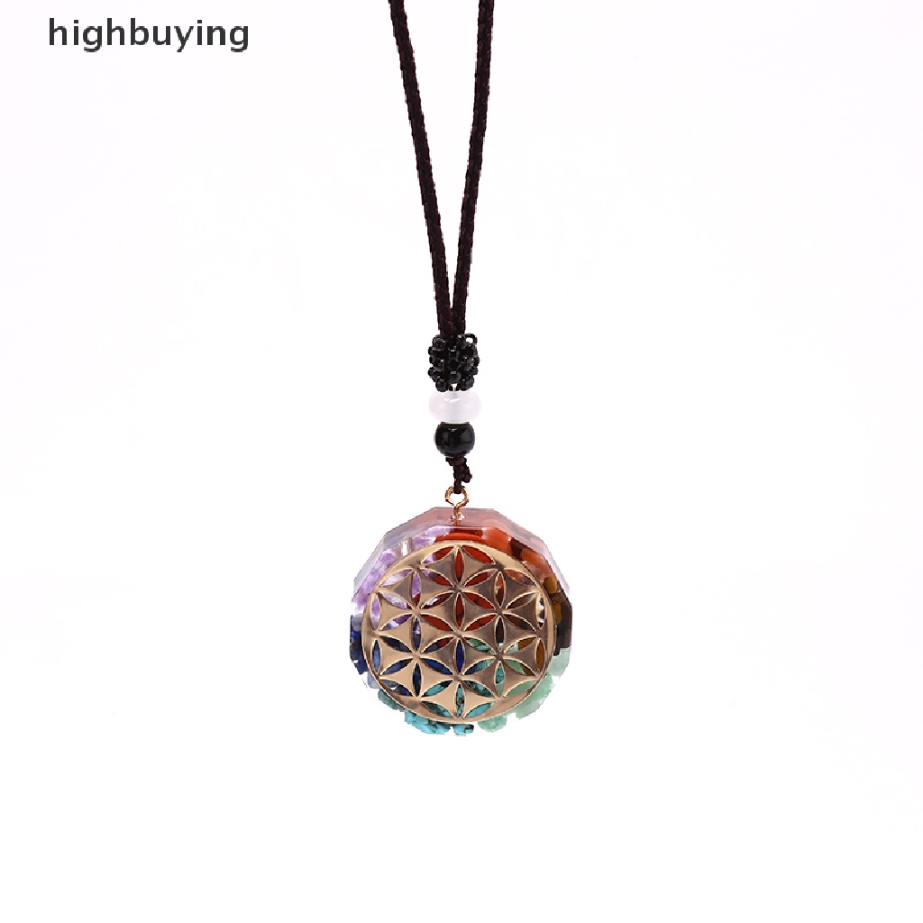 Hbid Kalung Liontin Batu Chakra Om Orgonit Untuk Meditasi Energi Penyembuhan Handmade