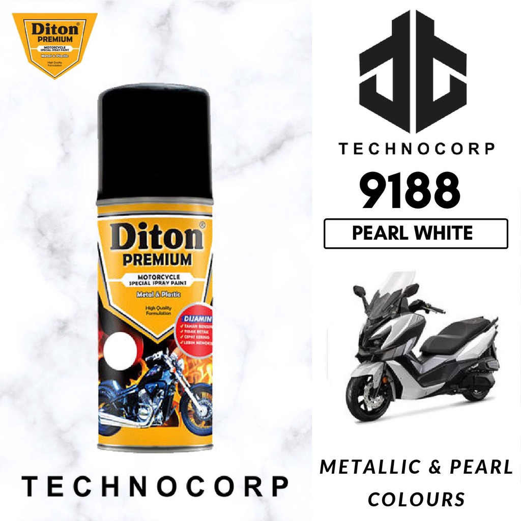 

Cat Semprot DITON PREMIUM 9188 PEARL WHITE / PUTIH MUTIARA DIAMOND