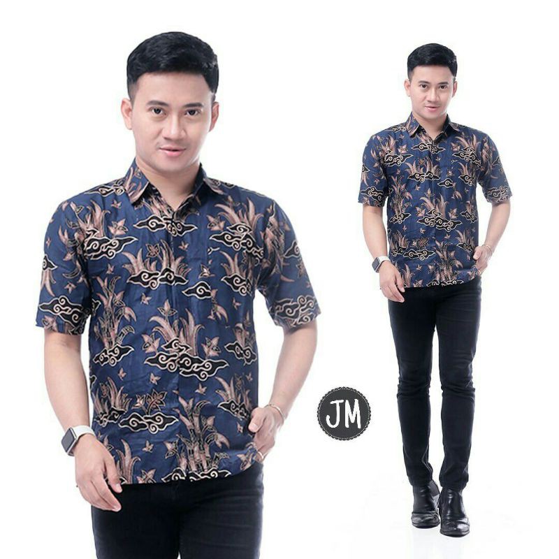 TERMURAH BATIK COUPLE ATASAN WANITA PRIA BLOUSE LONCENG, BLUS BATIK