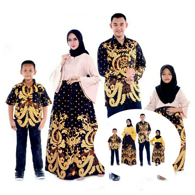 BAJU BATIK SARIMBIT KELUARGA SOGAN GURITA BATIK FAMILY SET