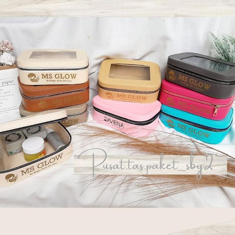 Asli top BOX SKINCARE TEMPAT MAKEUP POUCH KOSMETIK MSGLOW DAVIENA SKINCARE KOTAK PENYIMPANAN BOX MAK