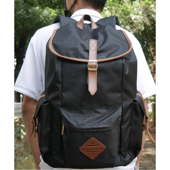 HOLIDAY BLACK |ManNeedMe x URBAN| Tas Ransel Punggung Pria Wanita Backpack ORIGINAL