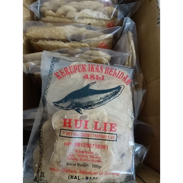 

kerupuk ikan sahang belidak Hui lie/ Huilie 500gram asli ketapang