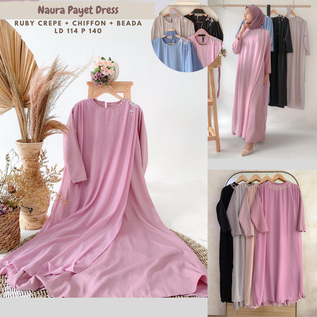 Noura Payet Dress/Dress Payet Ld 114/Dress Ceruti/Dress Tile Ceruti/Dress Tile Dot/Gamis Payet Jumbo