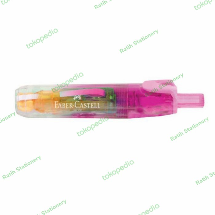 

Gilaa!!! Correction Tape Chameleon Faber Castell Pink Barrel+2 Refill / Tip Ex Bagus