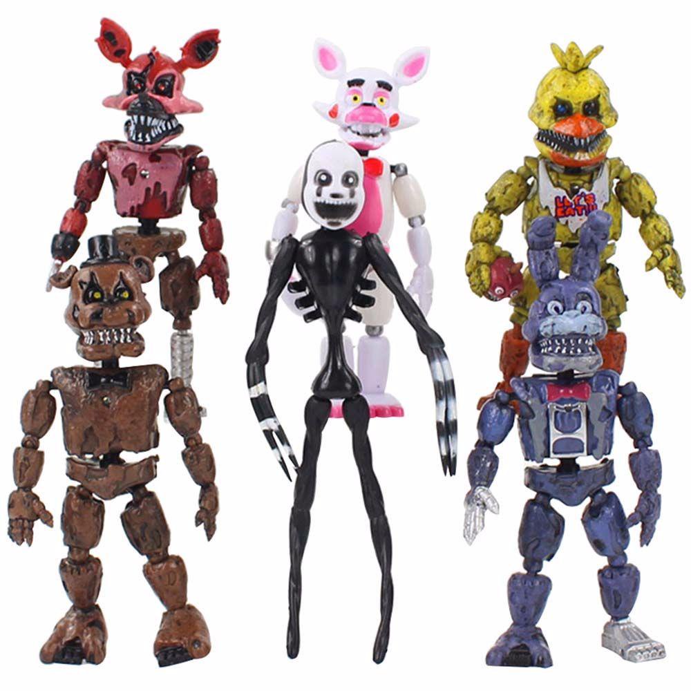 Lanfy Lima Malam Bersama Bergerak Freddy Mainan Hadiah Mainan Gambar Kelinci Mainan Chica Anime Peripheral Duck Freddy Bear Model Koleksi