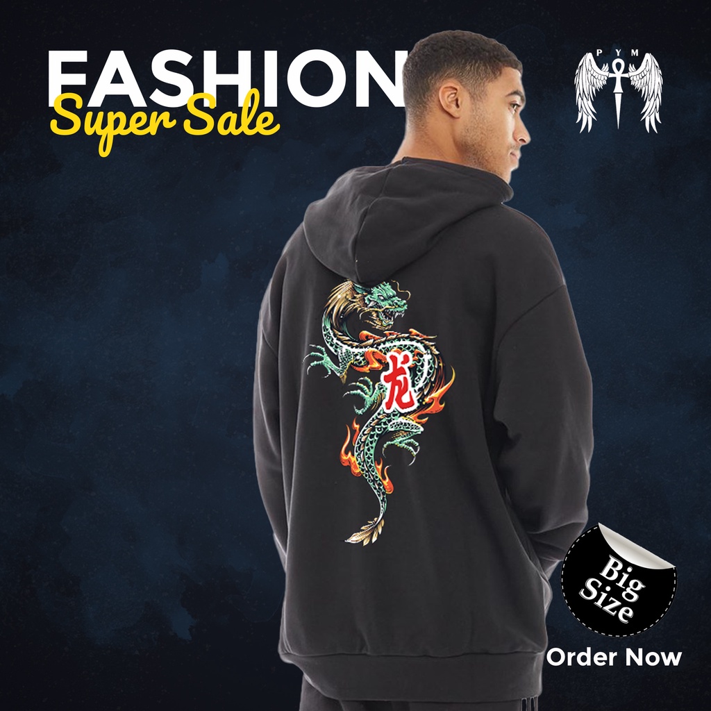 Jaket Hoodie Sweater Jepang Jaket Distro Jumbo S M L XXL XXXL XXXXL XXXXXL Jaket Pria Gabar Naga 2XL