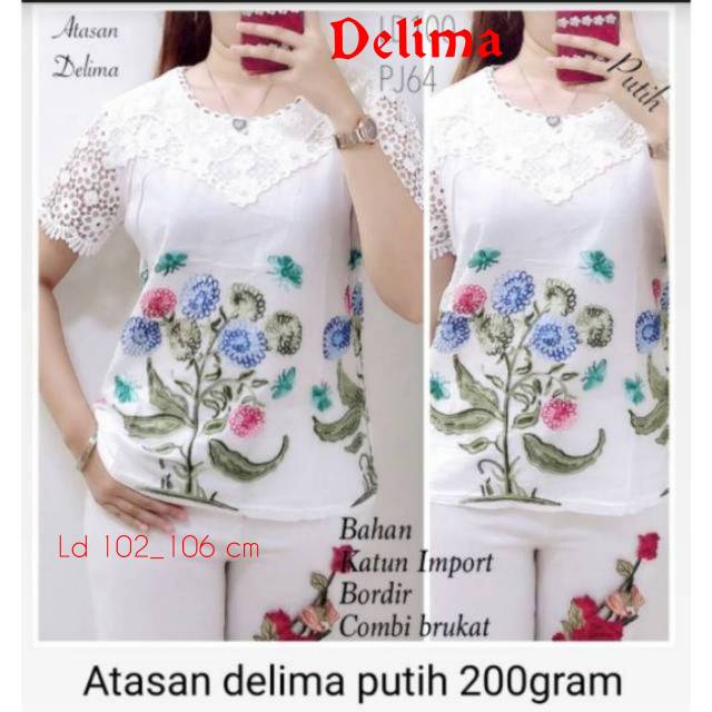 PROMO Atasan Katun Premium Import Kombinasi Brukat