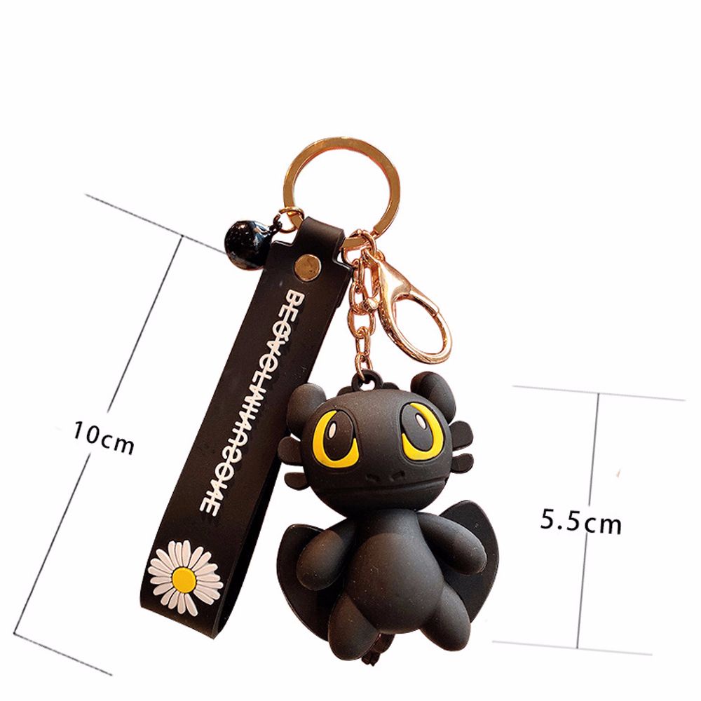 Needway  toys For Children Anime How to Train Your Dragon Cartoon Character Couple Keyring Toothless Keychains Key Chain Children Toys Bag Pendant Car Key Chain Action Figures Anime Doll Dragon 3 Light Fury/Multicolor