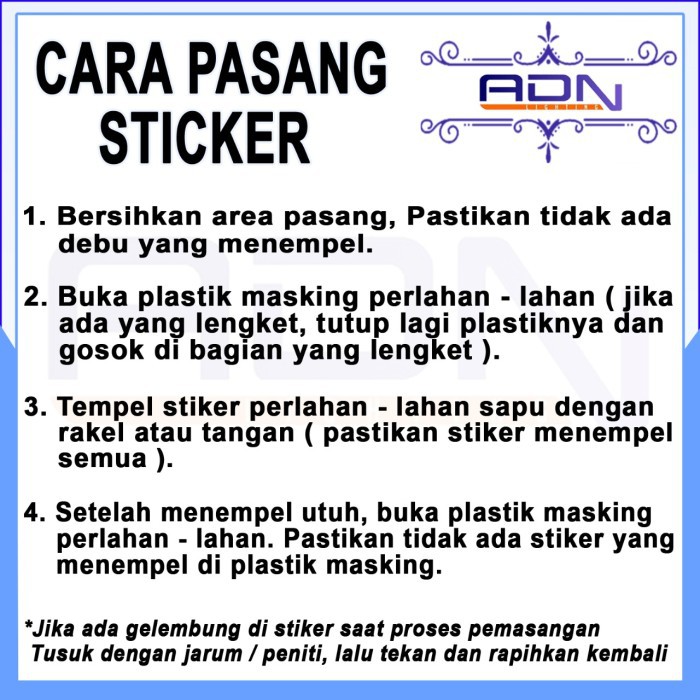 Custom Nama Cutting Sticker untuk Sepeda dengan Bendera Indonesia