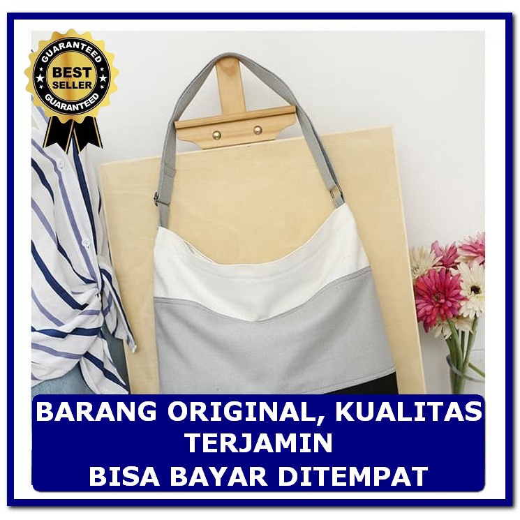 Tenzo Marawa Alofa Tas Selempang Wanita Biaa Jinjing Bahan Kanvas CH196 Ts56 Korea Origin Solid Col