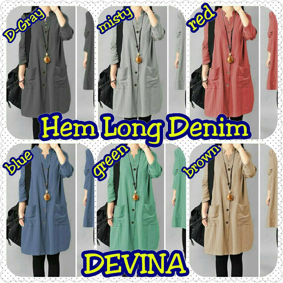 Hot Sale  Hem Long Denim Devina Diskon