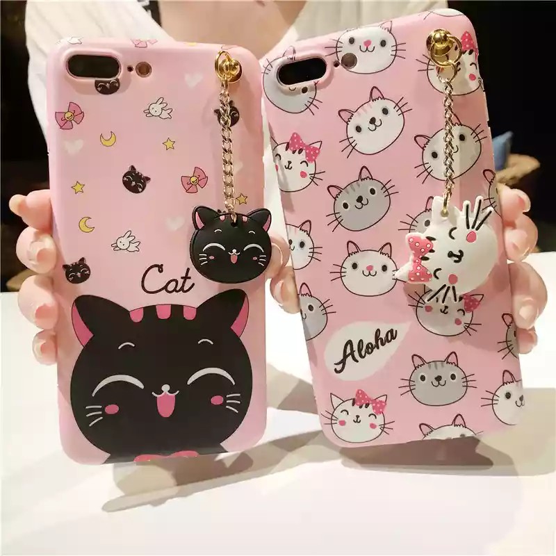 Case Cartoon With Hanging 3D Head Toy Xiaomi Redmi Note 10 4G Note 10 5G Note 10S Note 10 Pro
