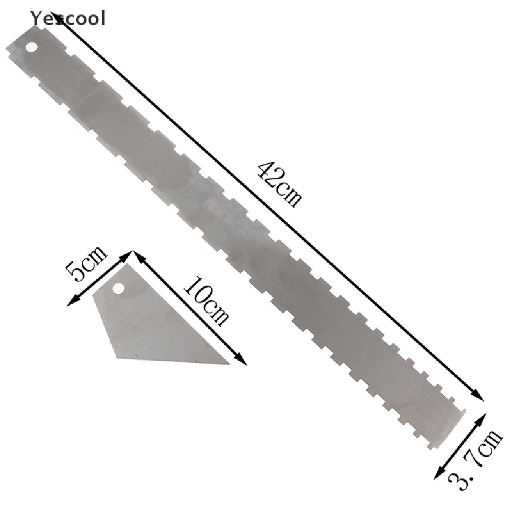 Yescool Penggaris Fret Gitar Bahan Stainless Steel