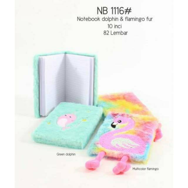 BUKU DIARY BOOK RAINBOW SEQUIN FLIP / FURRY UNICORN BULU