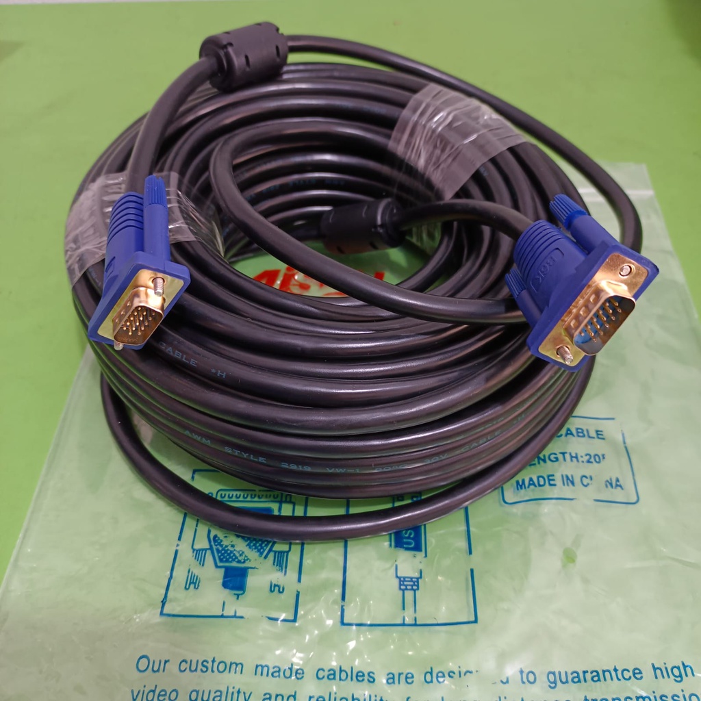 Nyk Kabel VGA 30Meter Gold Plated Male Male