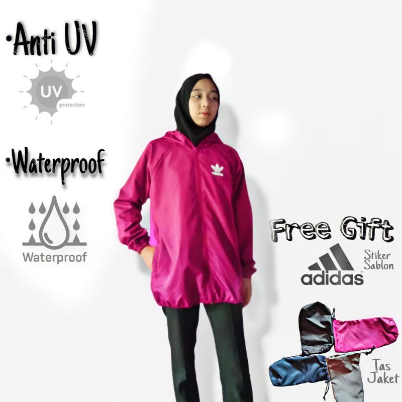 jaket running pria wanita anti UV