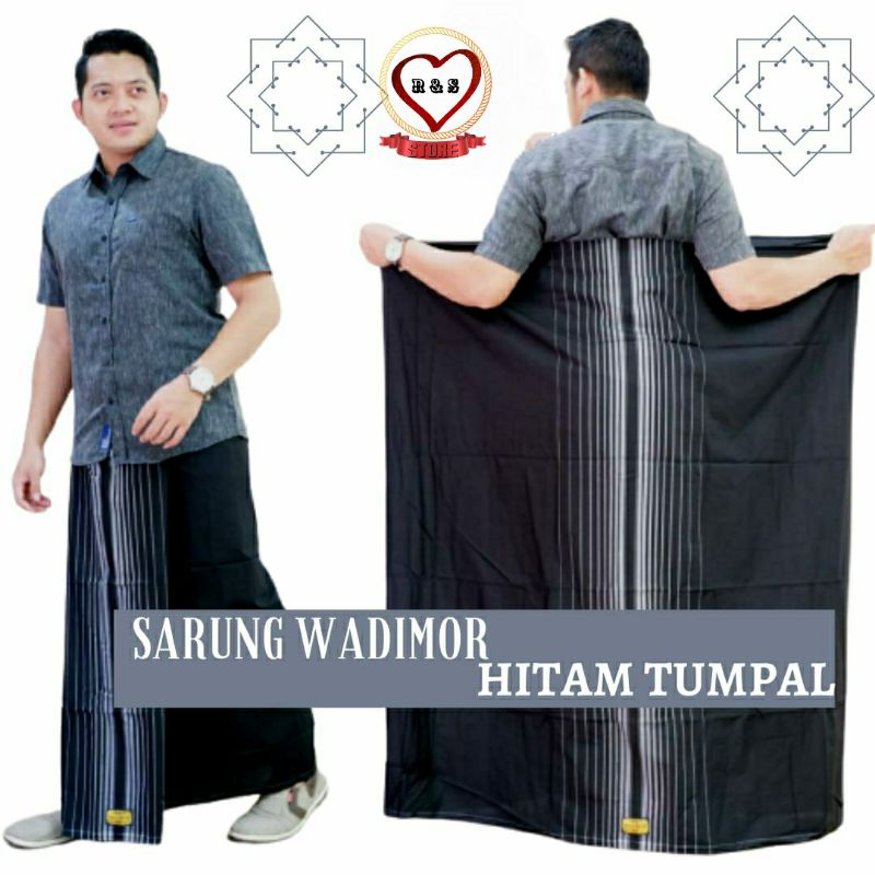 SARUNG WADIMOR HITAM// POLOS//WADIMOR HITAM TUMPAL//SARUNG TENUN WADIMOR POLOS