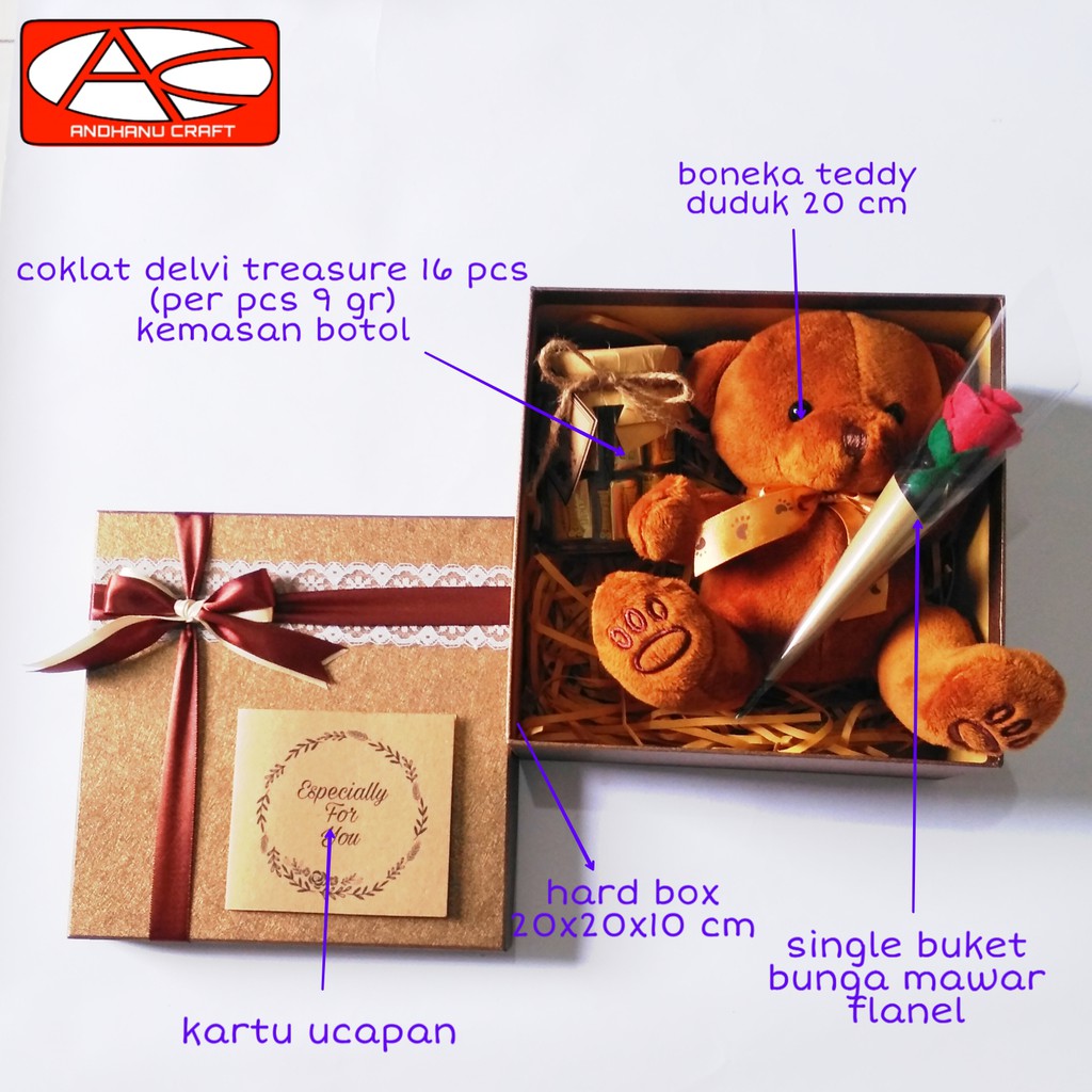 

giftbox coklat buket box boneka hadiah orang terkasih