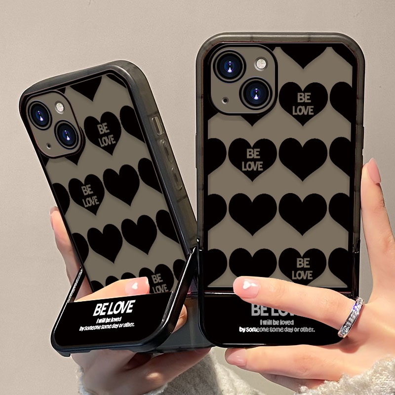 Soft Case Silikon TPU Transparan Shockproof Dengan Bracket Untuk iPhone 13 12 11 10 Pro XS Max X XR 8 7 6 6S Plus SE 2020