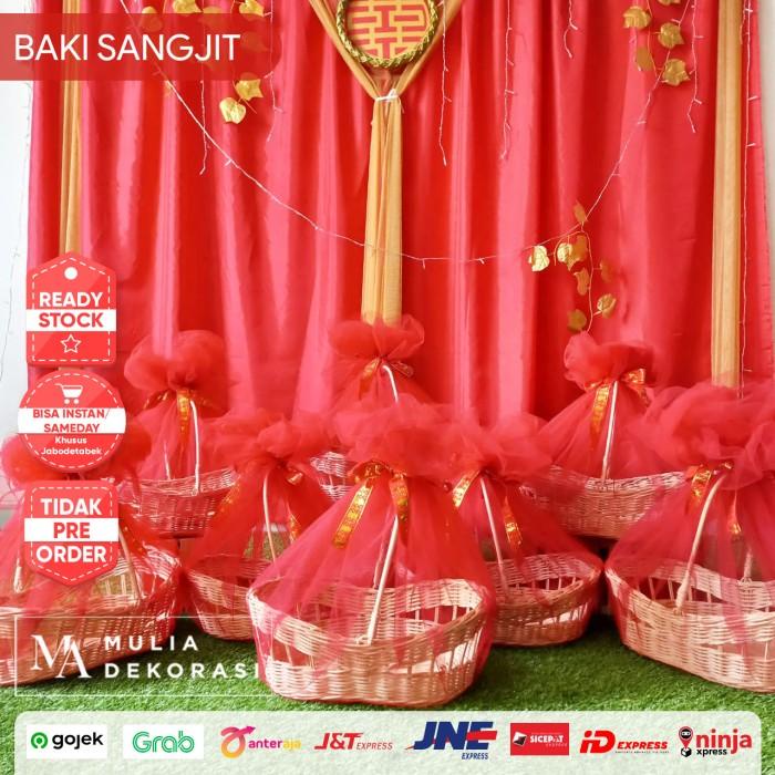 Paket Dekorasi Diy Backdrop Sangjit Premium Baki Sangjit Shuang Xi