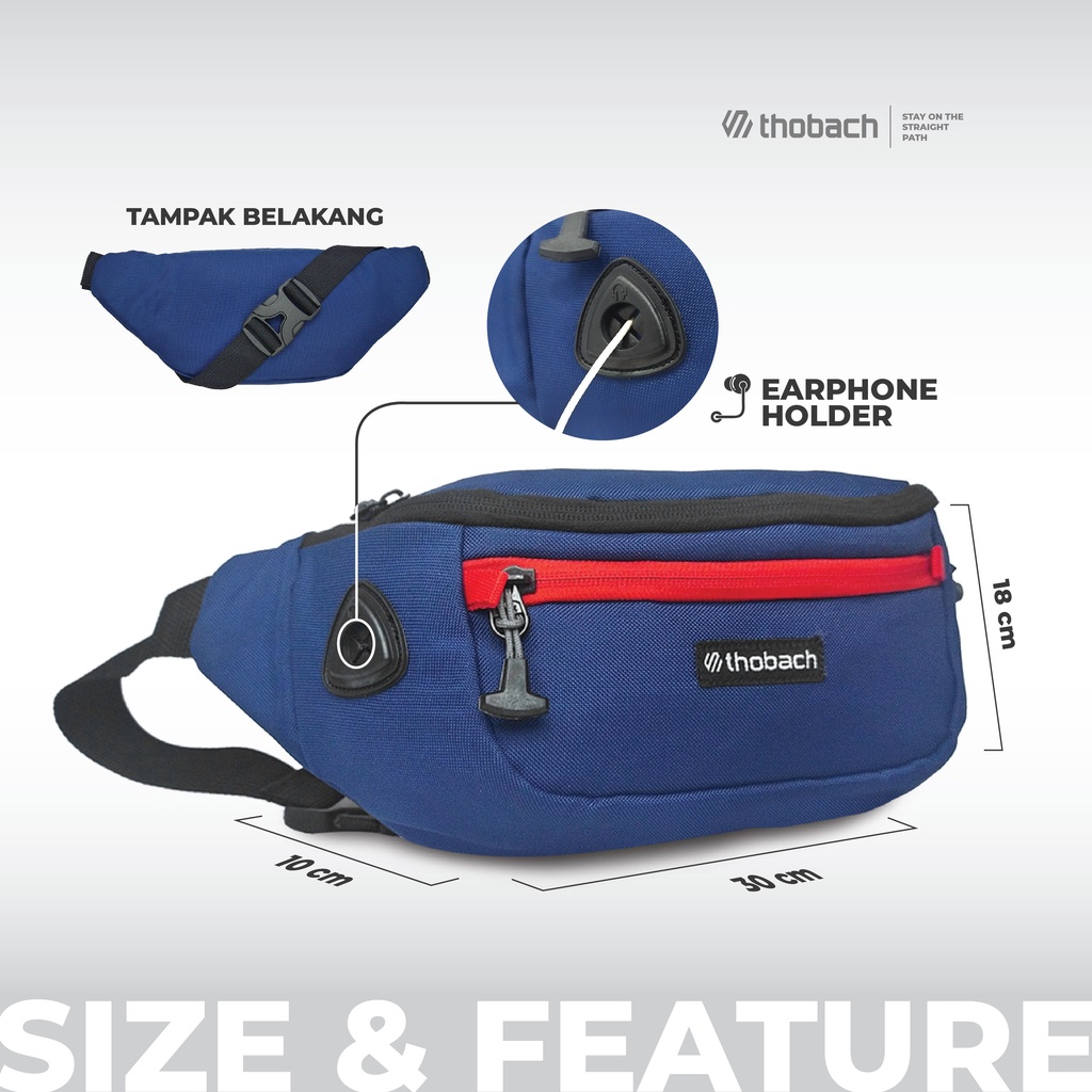 THOBACH-WAIST BAG WATERPROOF GRECO TAS PINGGANG PRIA WANITA