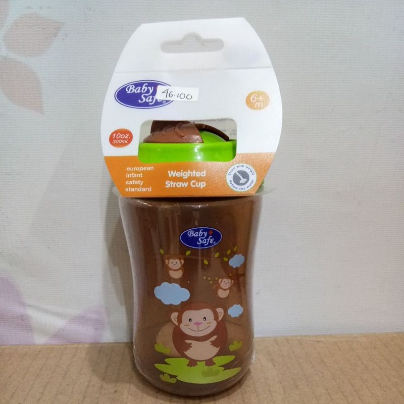 BABY SAFE WEIGHTED STRAW CUP 10oZ 300ML 6+ FS405