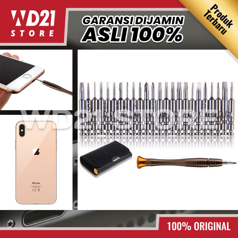 [100% ORIGINAL] TAFFWARE OBENG REPARASI TORX 25 IN 1 UNTUK APPLE & HP LAIN