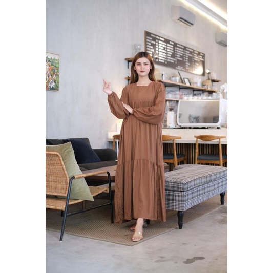 Puffy Dress rayon | dress rayon | Korean dress| ruffle dress