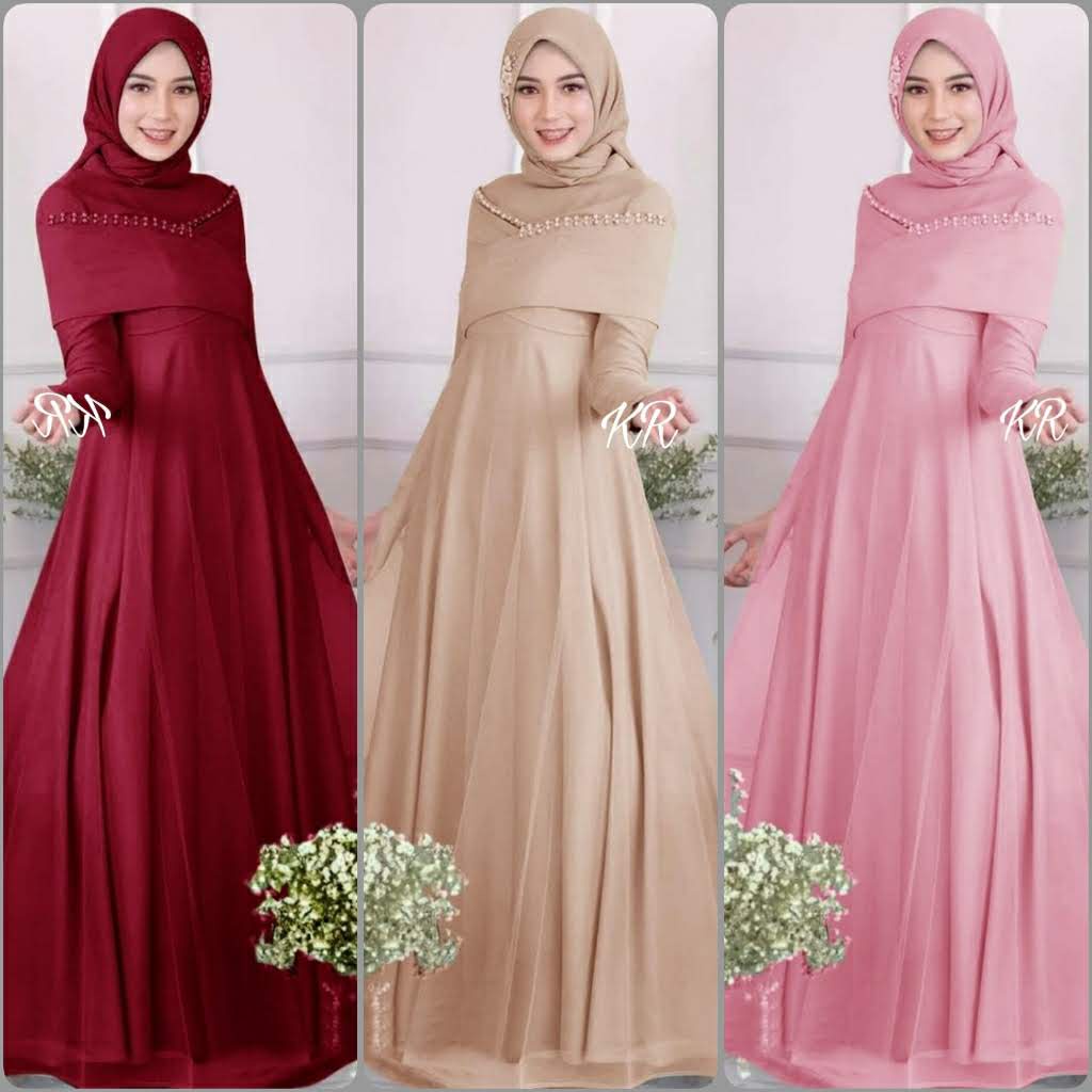 DRESS MUSLIM GAMIS PESTA ATHALIA as