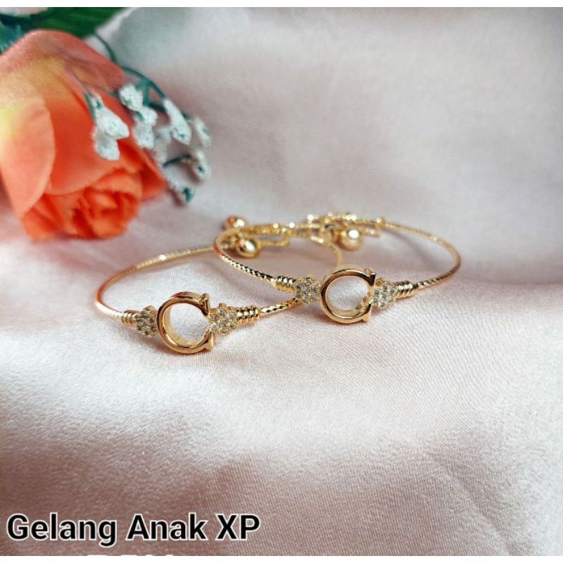 gelang anak xuping warna emas