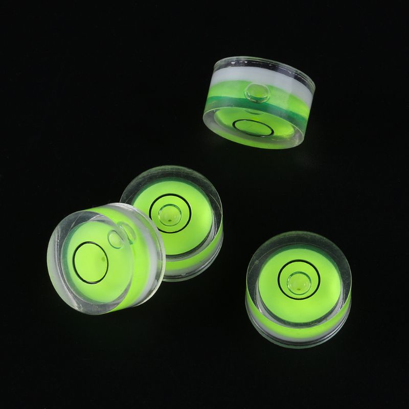 Bt 4pcs Round Bubble Level 15x8mm Waterpas Bullseye Level Alat Ukur