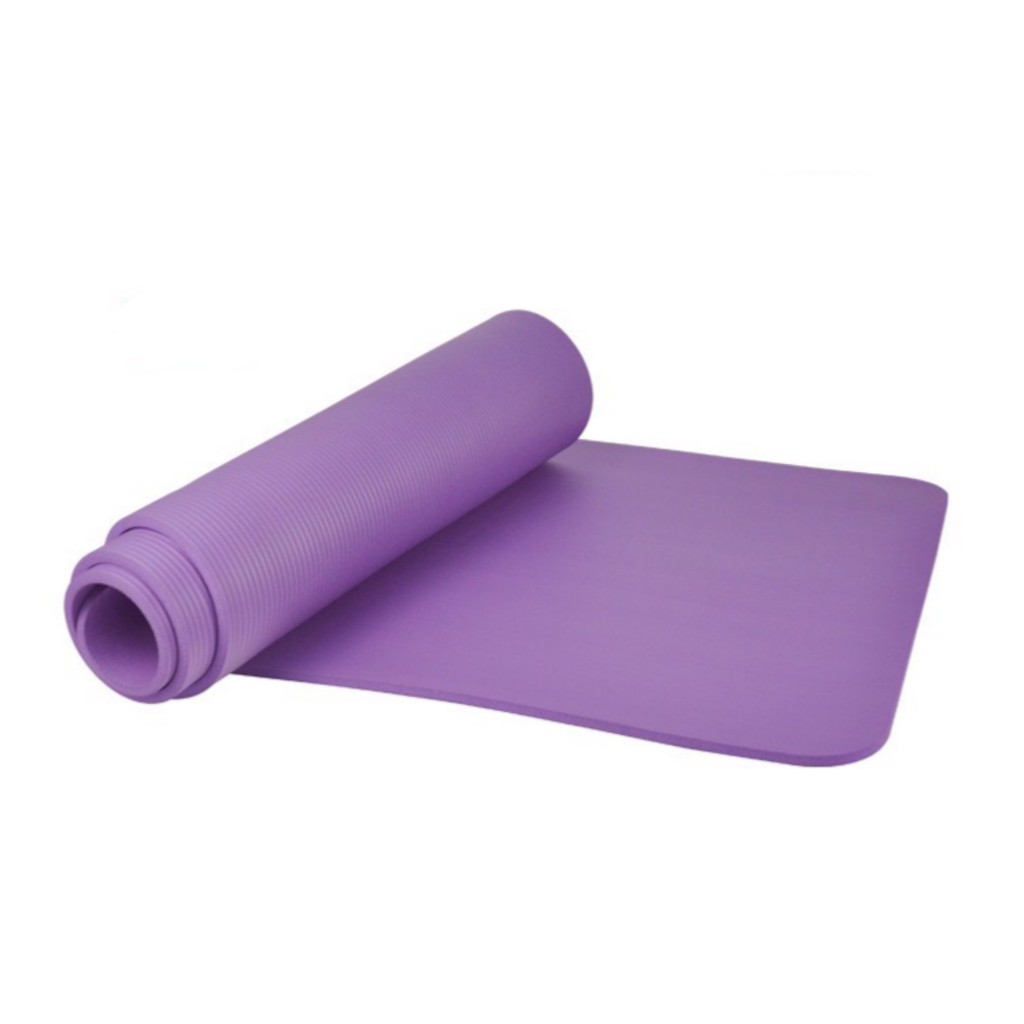 MIISOO NBR Matras Yoga Mat 10mm gym Karpet Senam Yogamat Anti Slip-NBR UNGU 8mm