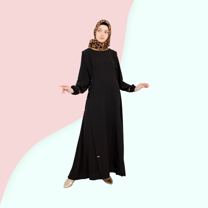 SALE 15% - ABAYA HIKMAT FASHION ORIGINAL D9958