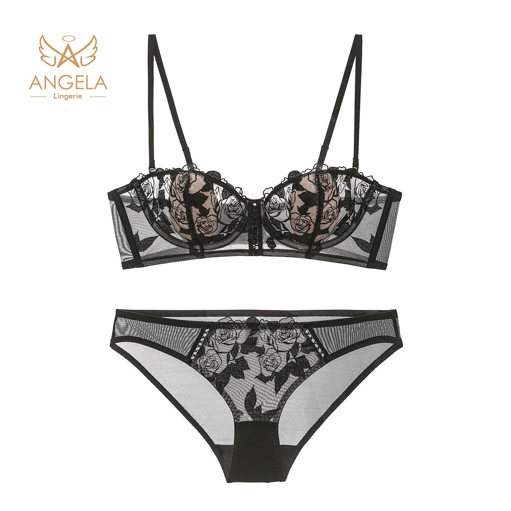 ANGELA PREMIUM JAPAN Bra BH Push Up Set Kawat Celana Dalam Wanita Bikini Sport Beha Lingerie Korea Fashion Bralette Remaja Perempuan Sexy Pakaian Dalam COD Renang Motif Cewek Pita Bunga Murah Audrey Jumbo