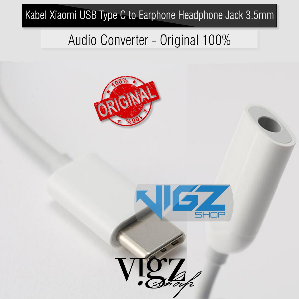 USB Type C to Earphone Headphone Jack 3.5mm Audio Converter Xiaomi Poco Blackshark Original 100%