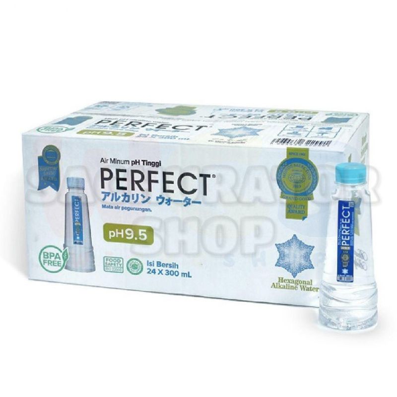 

1 Karton Kardus Dus Dozen Perfek Perfect Air Minum Mineral High PH Tinggi 9,5 Mineral Water 300 ml x 24 botol