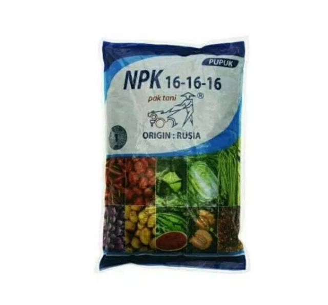 PUPUK PAK TANI NPK 16-16-16 BIRU ORIGIN RUSIA KEMASAN PABRIK 1 KG - NPK RUSIA