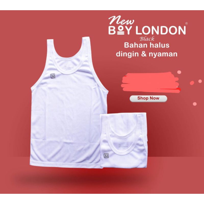 isi 6pc Grosir Singlet baby anak laki boy london ori lengkap semua ukuran