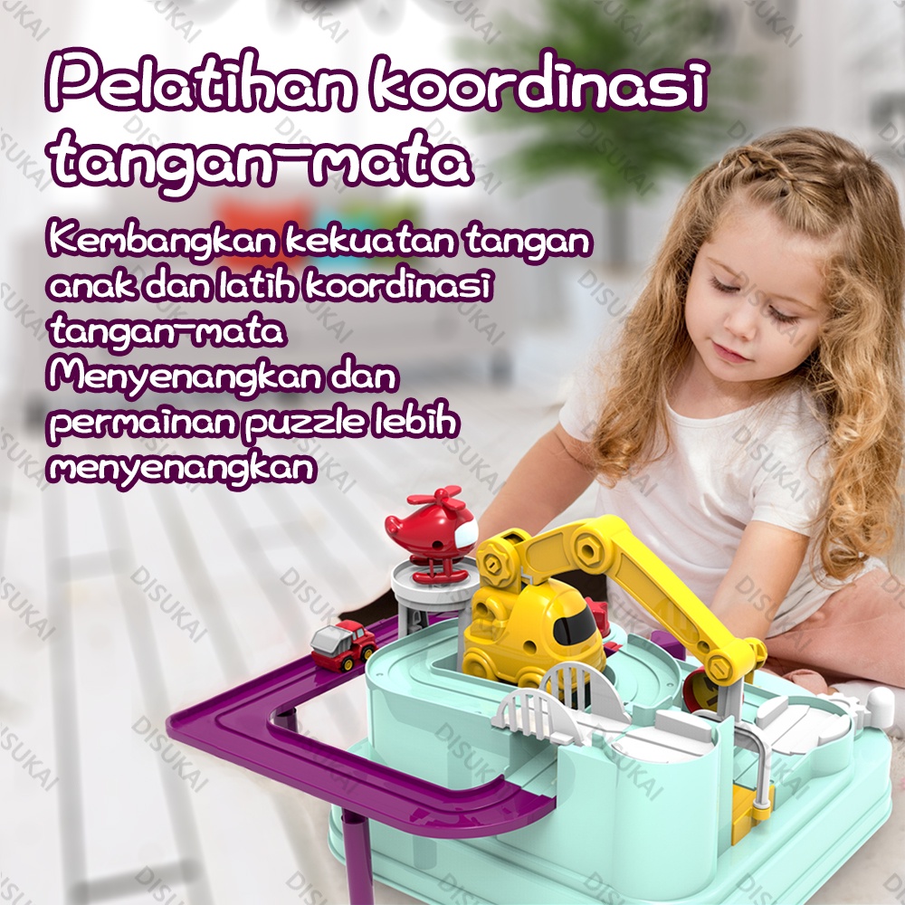 【Stok Baru】Mainan edukasi petualangan mobil Mainan edukatif, mainan puzzle, mainan anak