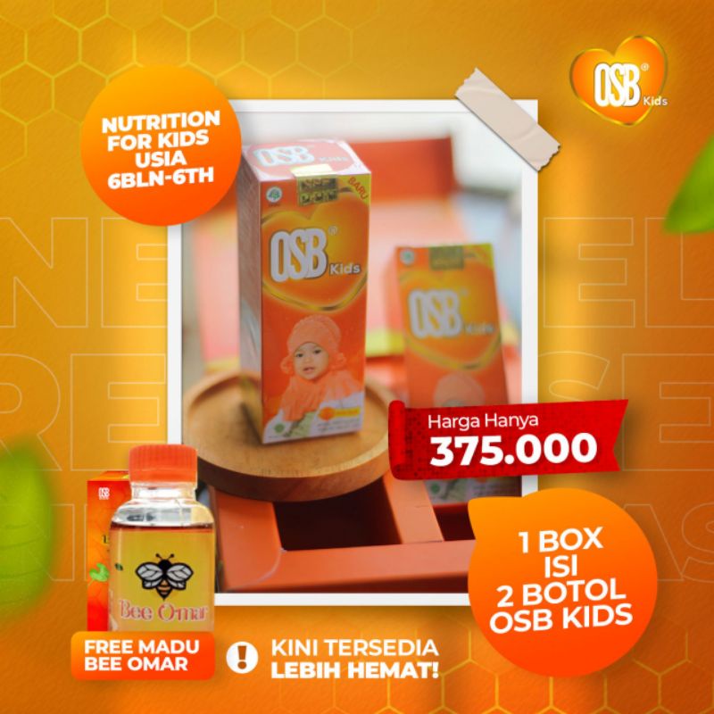 OSB Kids Vitamin Otak Anak Syrup Meningkatkan Nafsu Makan Mengatasi Speech Delay Autis Hyperaktif