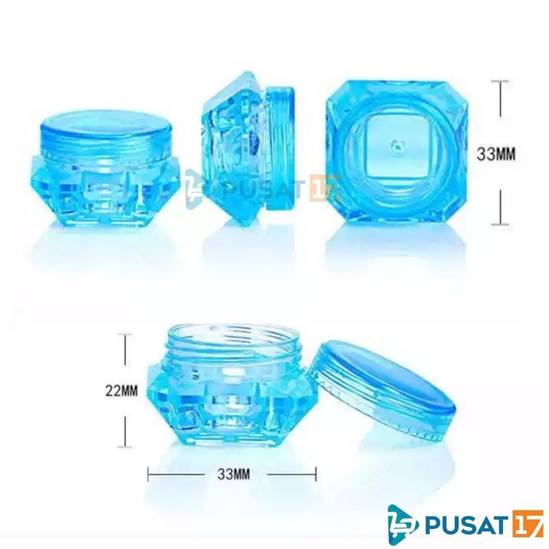 Pot Jar Diamon Kristal Akrilik 5gr | Cup Wadah Cream Kosmetik | Tempat Salep Krim Wajah Share in Jar