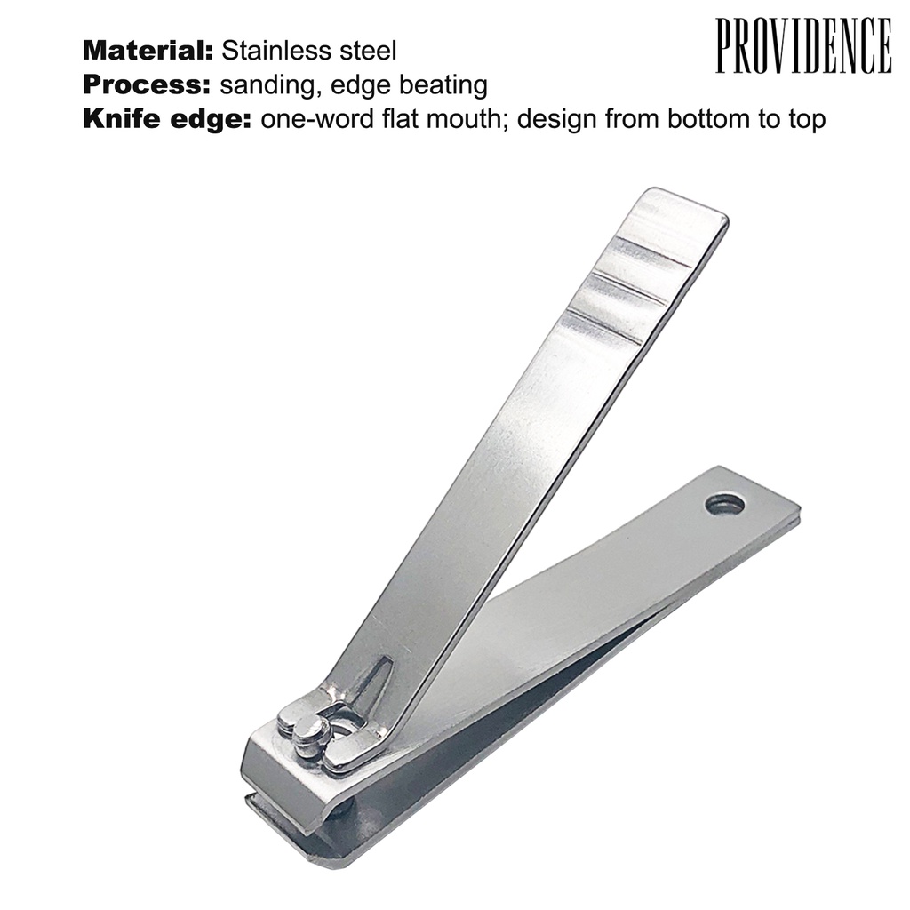 Providence Manicure Cutter Non-slip Nail Care Stainless Steel Flat Mouth Nail Clipper Trimmer for Beauty