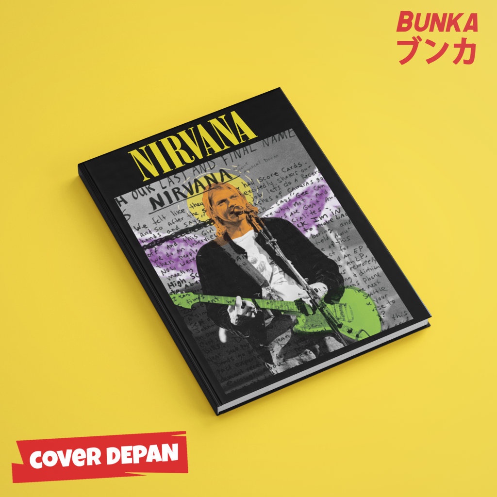 

Notebook Band Nirvana kurt Cobain Cover Album Hardcover A5 Buku Tulis Catatan Notes Agenda Planner Jurnal