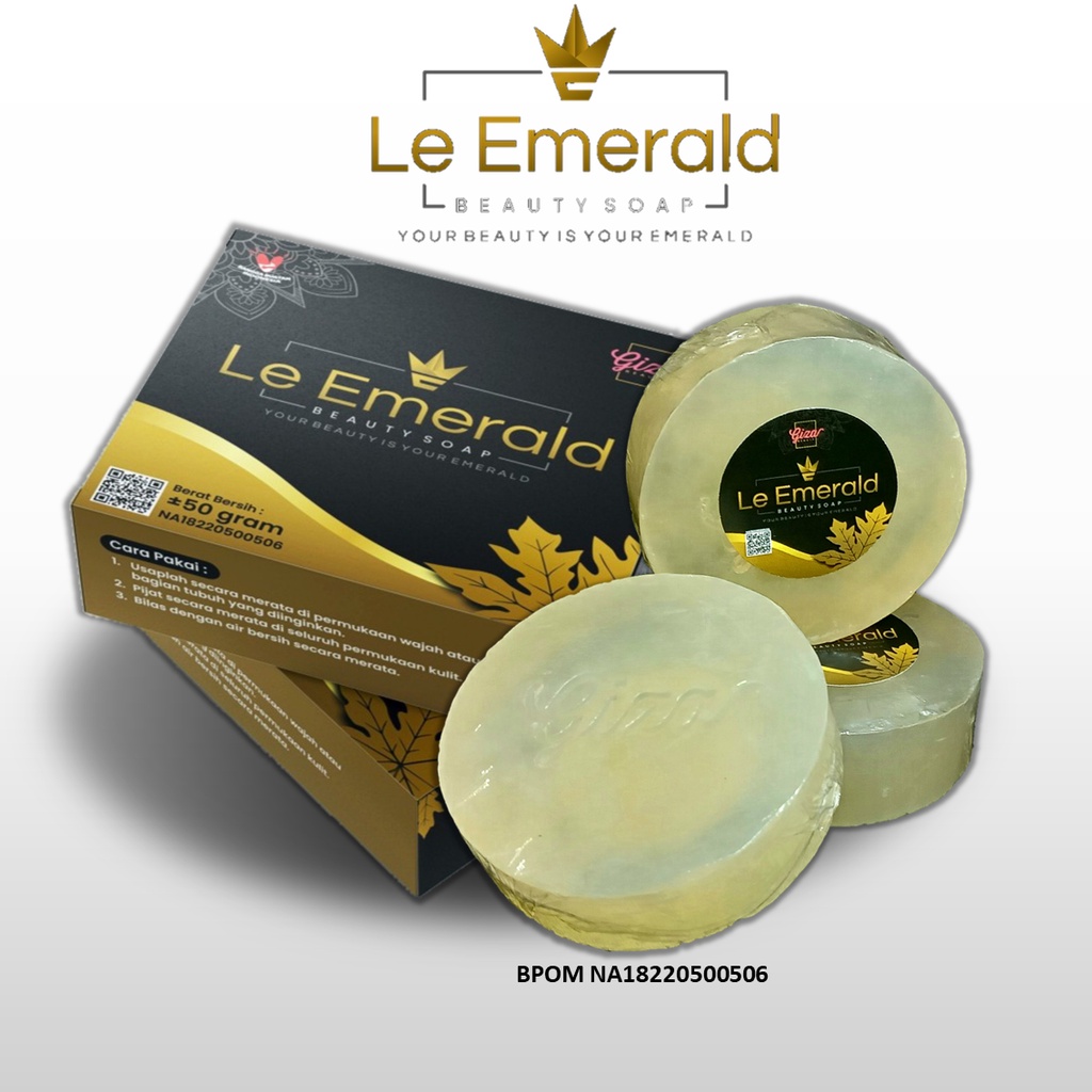 Sabun Pemutih Wajah Dan Badan Sabun Kolagen LE Emerald Giza Beauty