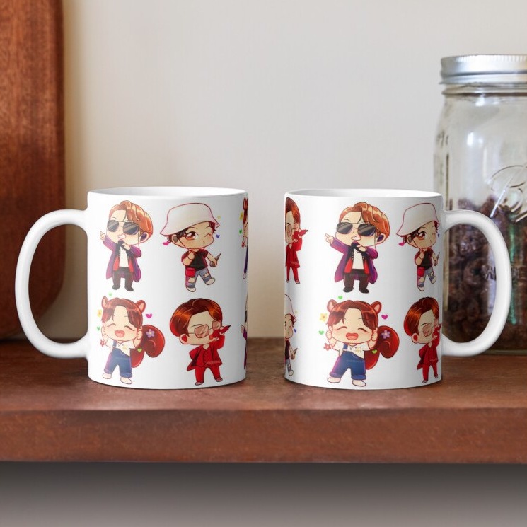 Mug Gelas Cangkir Hobi Chibi Set BTS