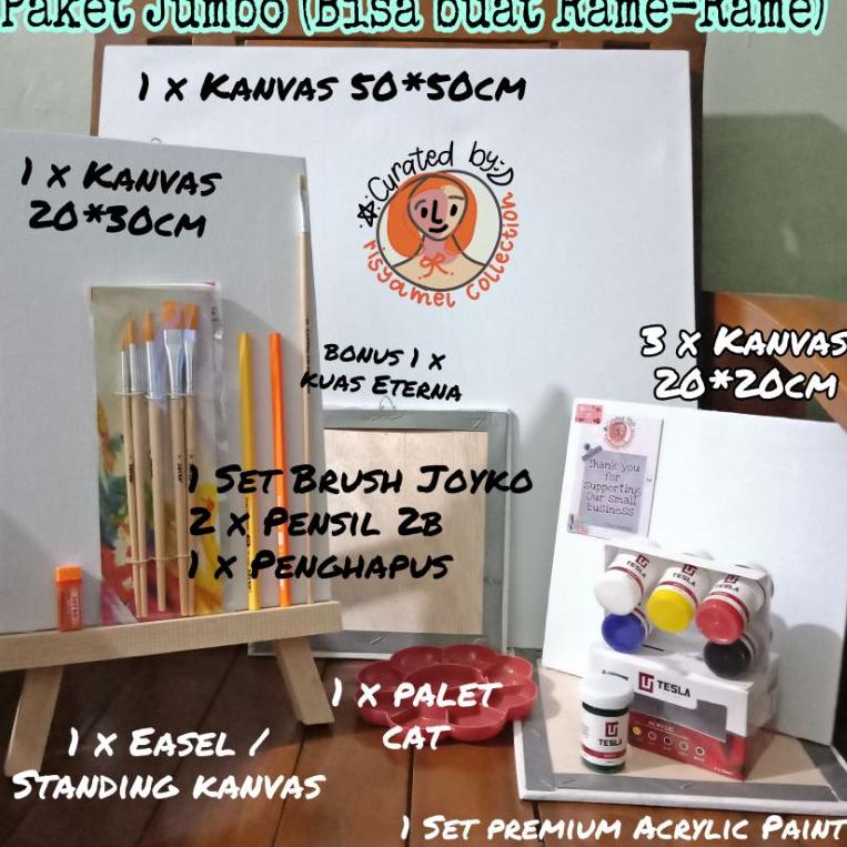 

ds✢Terlaris (ALL-in-1) PAKET MELUKIS LENGKAP/PAKET LUKIS KOMPLIT CAT AKRILIK DENGAN EASEL LENGKAP KANVAS Kado Ulang Tahun PAKET BELAJAR MELUKIS 44 ➢