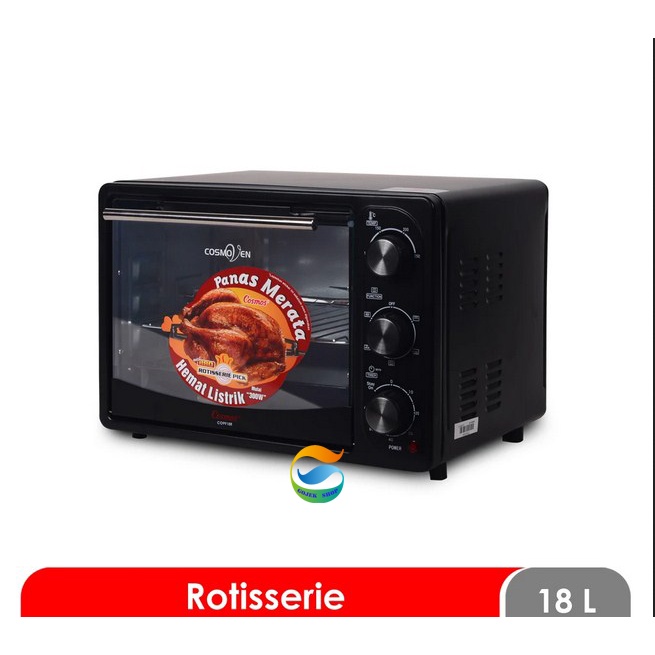 OVEN LISTRIK LOW WATT COSMOS CO-9918 - 18Ltr Daya 600W