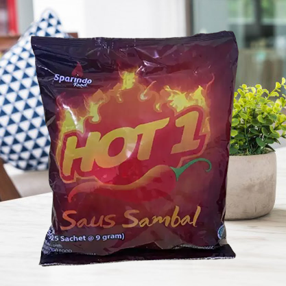 

UPE SAOS SAUS PEDAS MANIS HOT 1 SAUS SAMBAL SACHET 25 X 9 GR